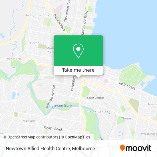 Newtown Allied Health Centre map