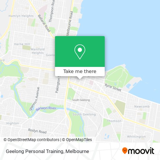 Geelong Personal Training map