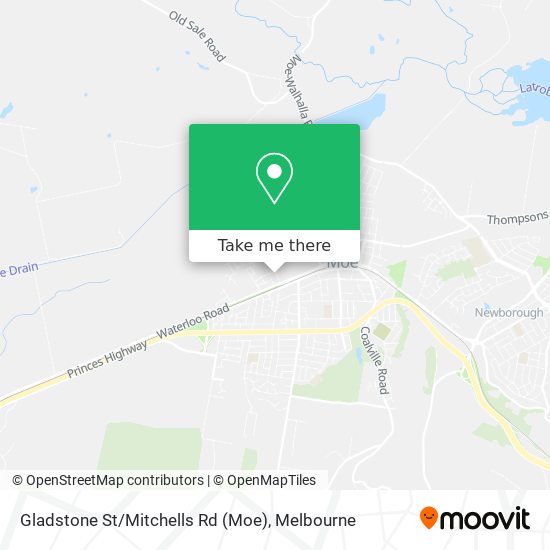 Gladstone St / Mitchells Rd (Moe) map