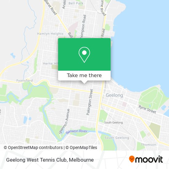 Geelong West Tennis Club map