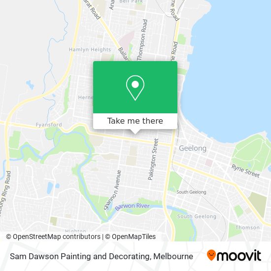 Sam Dawson Painting and Decorating map