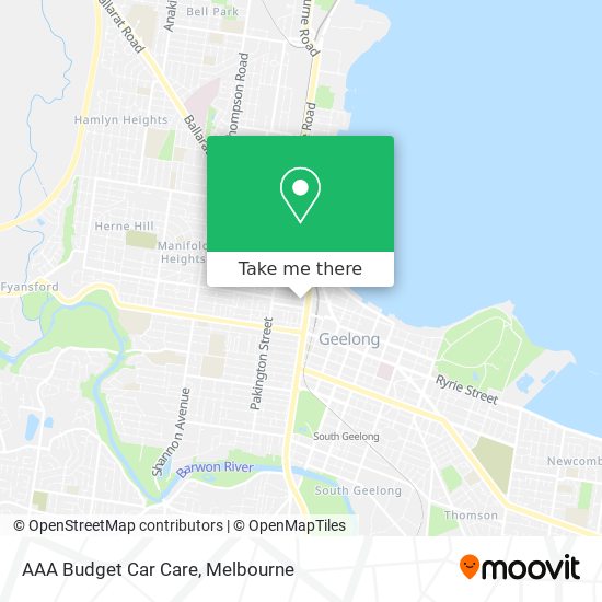AAA Budget Car Care map