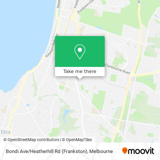 Bondi Ave / Heatherhill Rd (Frankston) map