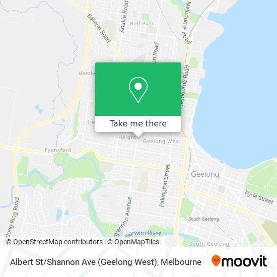 Albert St / Shannon Ave (Geelong West) map
