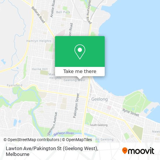 Lawton Ave / Pakington St (Geelong West) map