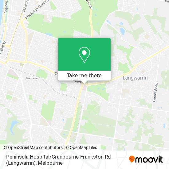 Mapa Peninsula Hospital / Cranbourne-Frankston Rd (Langwarrin)