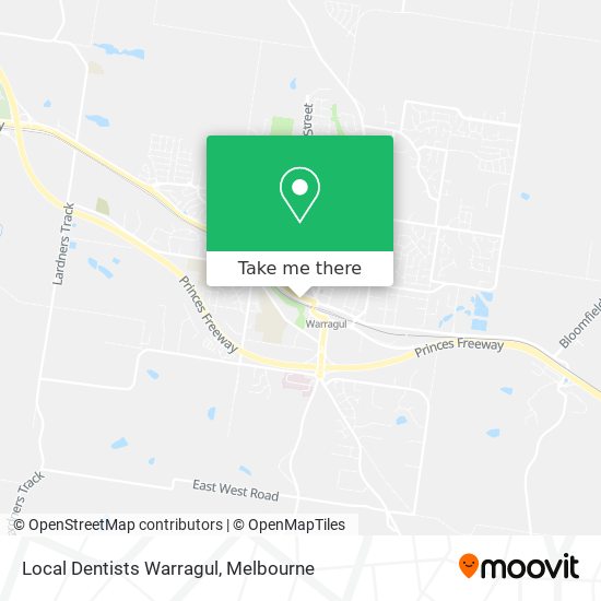 Mapa Local Dentists Warragul