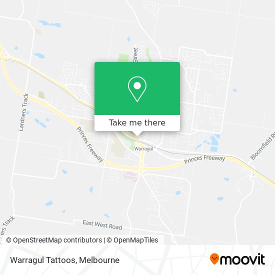 Warragul Tattoos map