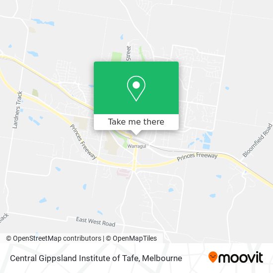 Central Gippsland Institute of Tafe map