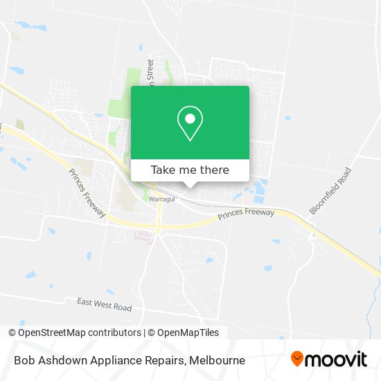 Bob Ashdown Appliance Repairs map