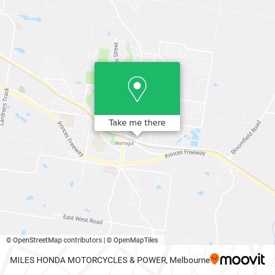 MILES HONDA MOTORCYCLES & POWER map