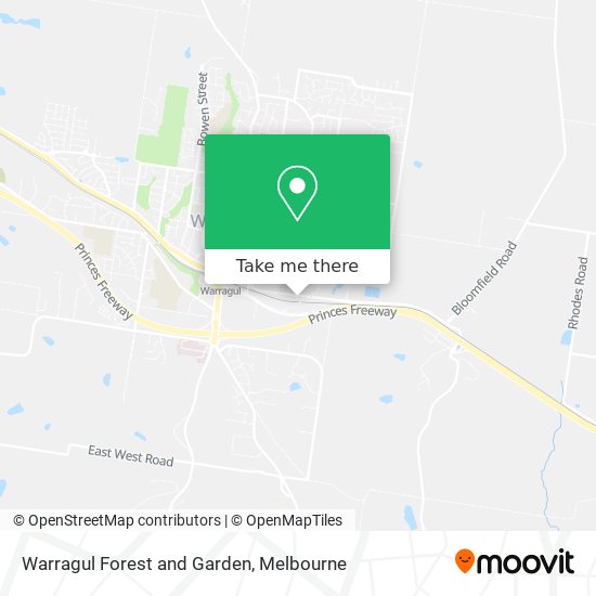 Warragul Forest and Garden map