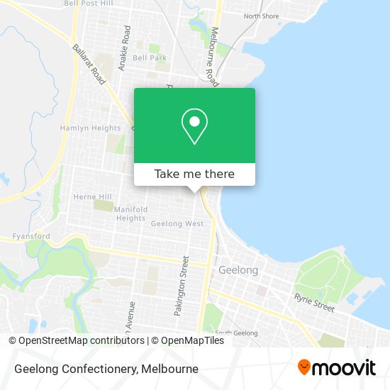 Geelong Confectionery map