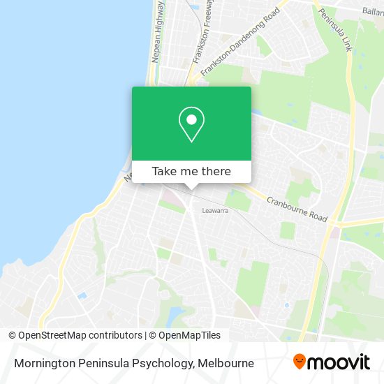 Mapa Mornington Peninsula Psychology