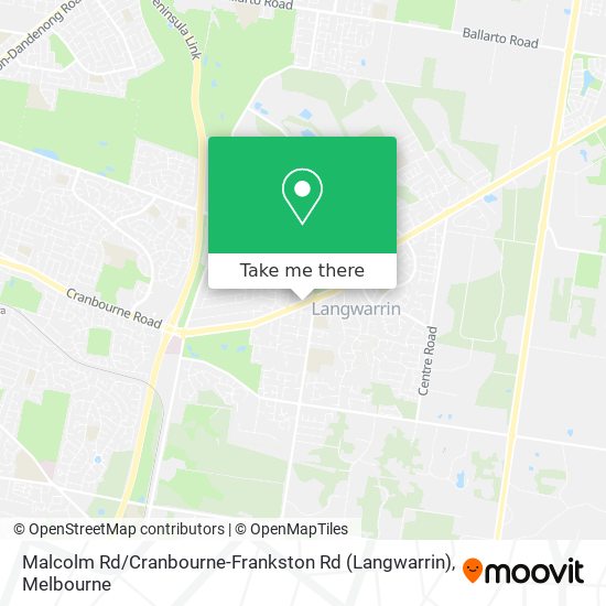 Mapa Malcolm Rd / Cranbourne-Frankston Rd (Langwarrin)
