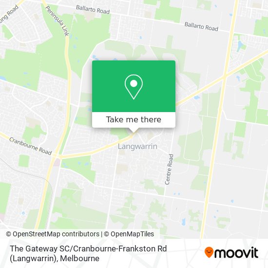 Mapa The Gateway SC / Cranbourne-Frankston Rd (Langwarrin)