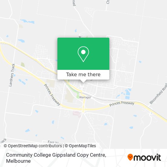 Community College Gippsland Copy Centre map