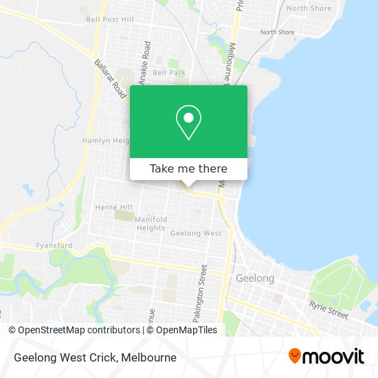 Geelong West Crick map