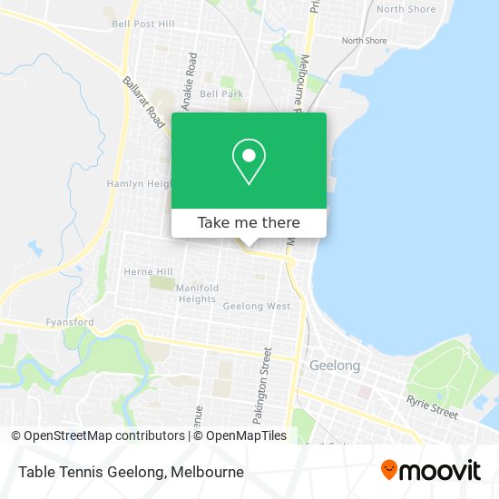Table Tennis Geelong map