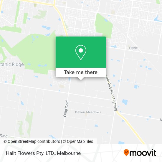 Halit Flowers Pty. LTD. map