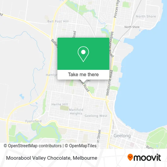 Mapa Moorabool Valley Chocolate
