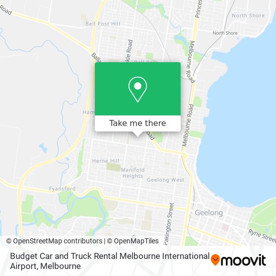 Mapa Budget Car and Truck Rental Melbourne International Airport