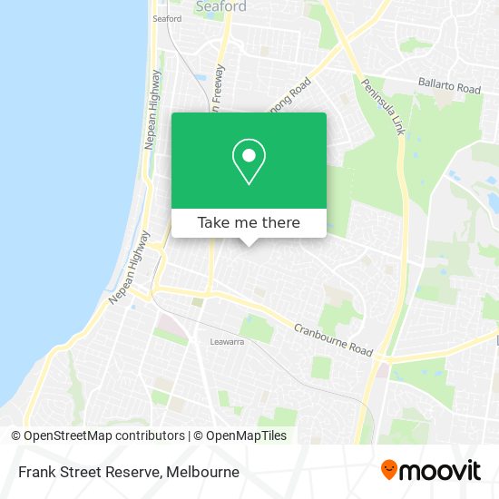 Frank Street Reserve map