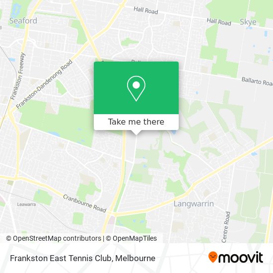Frankston East Tennis Club map