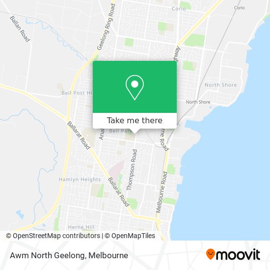 Awm North Geelong map
