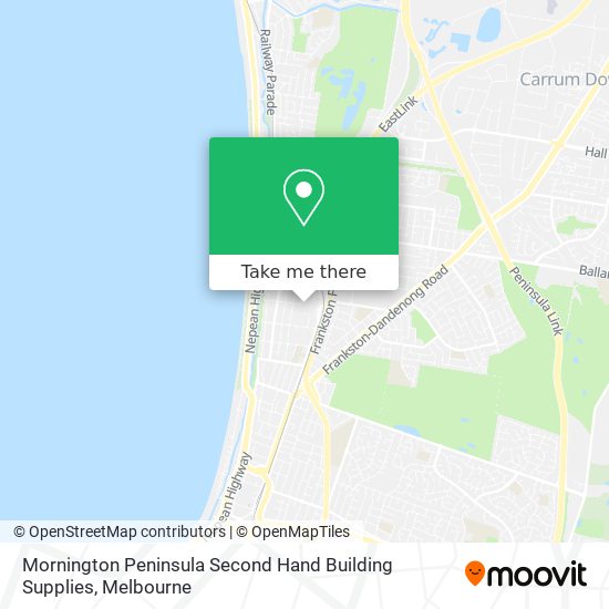 Mornington Peninsula Second Hand Building Supplies map