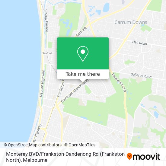Monterey BVD / Frankston-Dandenong Rd (Frankston North) map