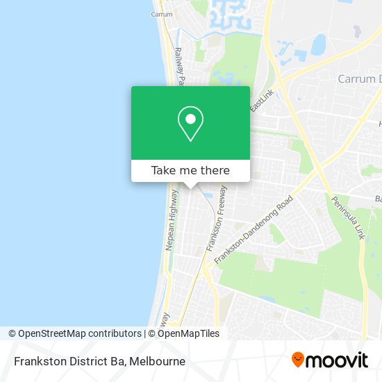 Mapa Frankston District Ba