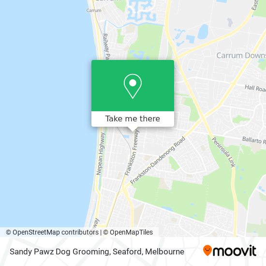 Sandy Pawz Dog Grooming, Seaford map
