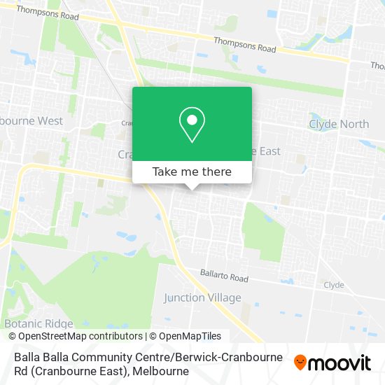 Balla Balla Community Centre / Berwick-Cranbourne Rd (Cranbourne East) map