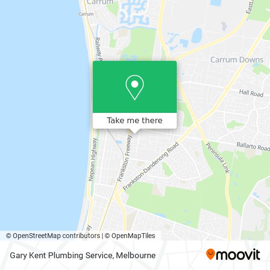 Gary Kent Plumbing Service map