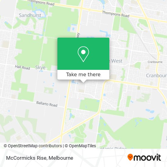 McCormicks Rise map