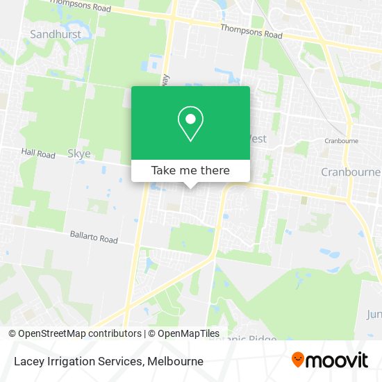 Mapa Lacey Irrigation Services