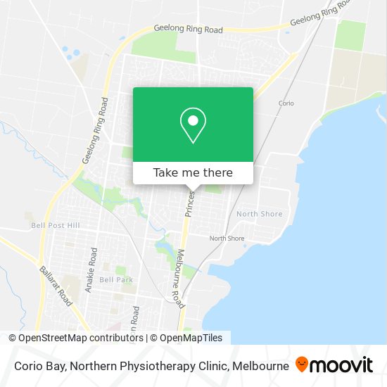 Mapa Corio Bay, Northern Physiotherapy Clinic