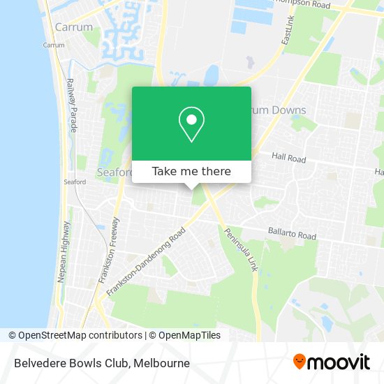 Belvedere Bowls Club map