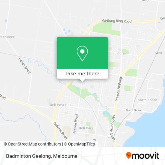 Mapa Badminton Geelong