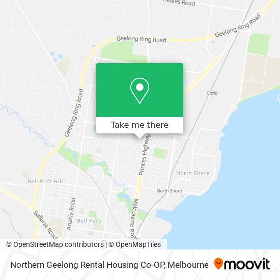 Mapa Northern Geelong Rental Housing Co-OP