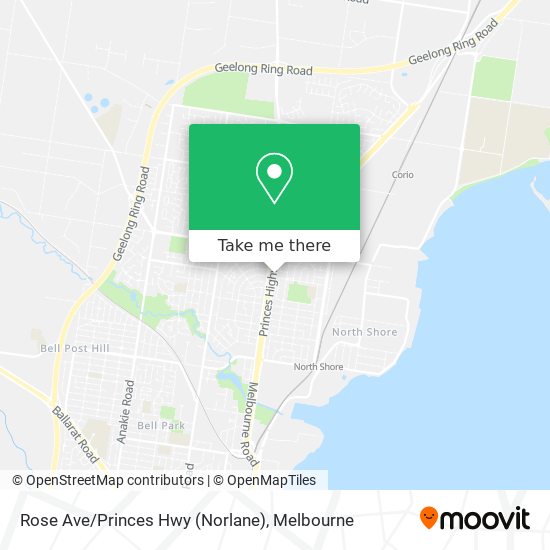 Mapa Rose Ave/Princes Hwy (Norlane)