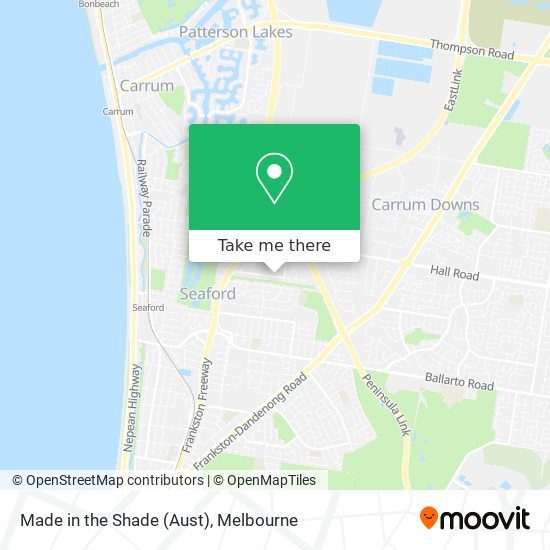 Made in the Shade (Aust) map