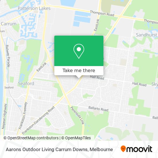 Mapa Aarons Outdoor Living Carrum Downs