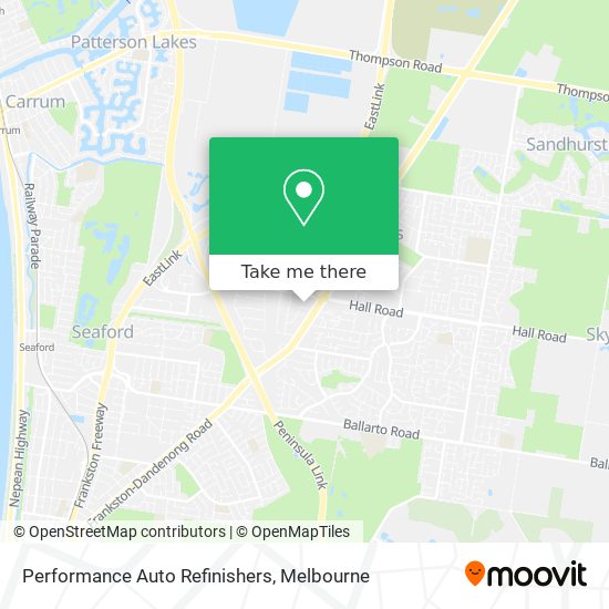 Performance Auto Refinishers map