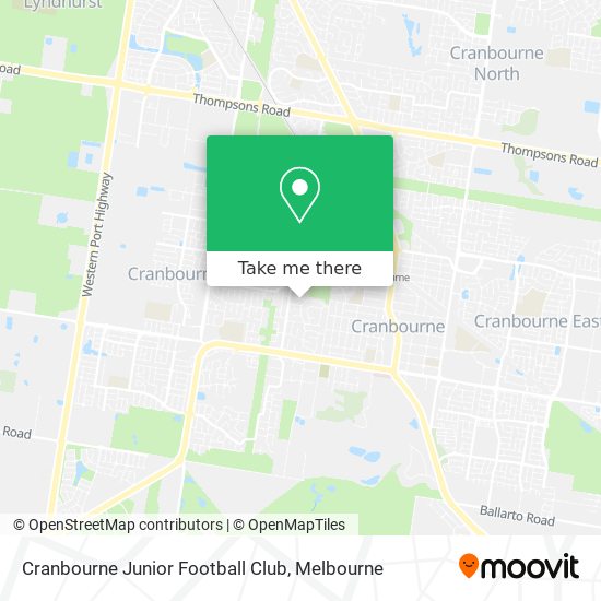 Cranbourne Junior Football Club map