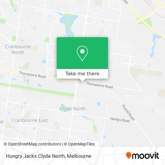 Hungry Jacks Clyde North map