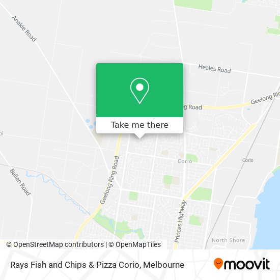 Rays Fish and Chips & Pizza Corio map
