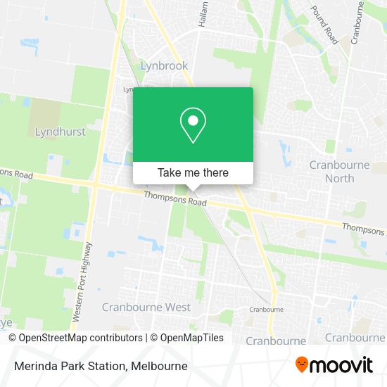 Merinda Park Station map