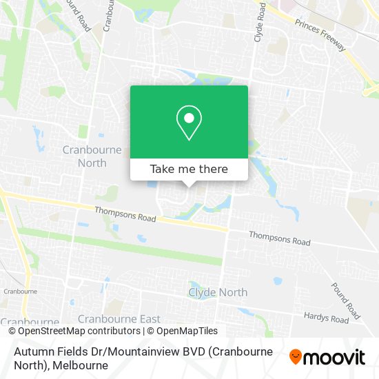 Autumn Fields Dr / Mountainview BVD (Cranbourne North) map